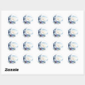 Stickers Baby shower de la Marine sur la Lune (Feuille)