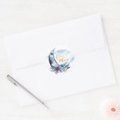 Stickers Baby shower de la Marine sur la Lune (Enveloppe)