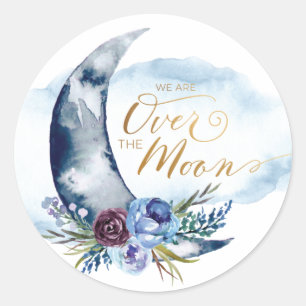 Stickers Baby shower de la Marine sur la Lune