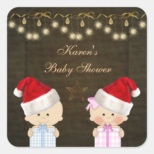 Stickers Baby shower de Noël pour garçon & fille T (Devant)