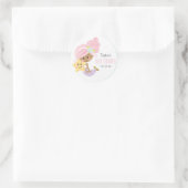 Stickers Baby shower de sirène de cheveux rose Pea (Sac)