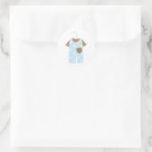 Stickers Baby shower de tenue pour bébé bleu (Sac)