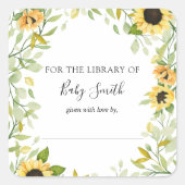 Stickers Baby shower de tournesol (Devant)