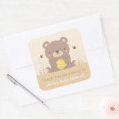 Stickers Baby shower Décor en bois mignon (Enveloppe)