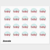 Stickers Baby shower d'hiver (Feuille)