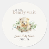 Stickers Baby shower d'hiver Cute Bear Cub Polar (Devant)