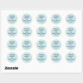 Stickers baby shower "Dolphins/Blue" 1 1/2" ou 3" (Feuille)