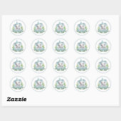 Stickers Baby shower Elephant Boys (Feuille)