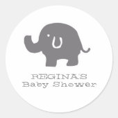 Stickers Baby shower Eléphant mignon (Devant)
