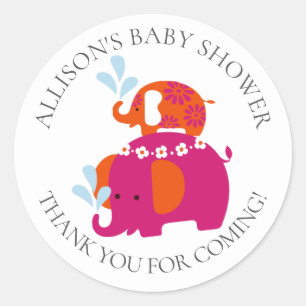 Stickers Baby shower Eléphants Mod