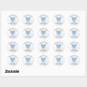 stickers baby shower en bois de grange blanc vinta (Feuille)