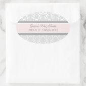 Stickers Baby shower en damas gris-roux Favoriser (Sac)