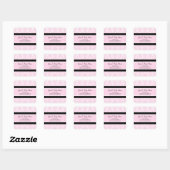 Stickers Baby shower en damas rose Favoriser (Feuille)