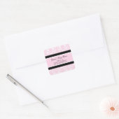 Stickers Baby shower en damas rose Favoriser (Enveloppe)