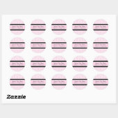 Stickers Baby shower en damas rose Favoriser (Feuille)