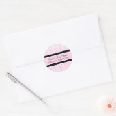 Stickers Baby shower en damas rose Favoriser (Enveloppe)