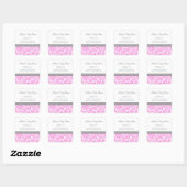 Stickers Baby shower en damas rose Favoriser (Feuille)