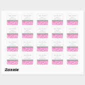 Stickers Baby shower en damas rose Favoriser (Feuille)