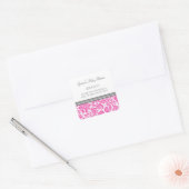 Stickers Baby shower en damas rose Favoriser (Enveloppe)