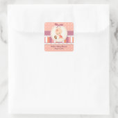 Stickers Baby shower Étiquette points & rayures (Sac)