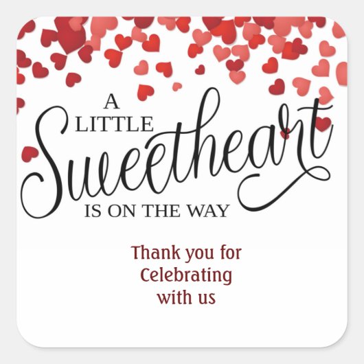 stickers baby shower faveur|coeurs|amoureux (Devant)