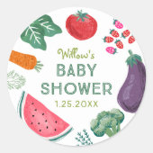 Stickers Baby shower Favour cultivés localement (Devant)