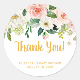 Stickers Baby shower Fille, Pêche Et Or