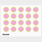 Stickers Baby shower fille rose (Feuille)