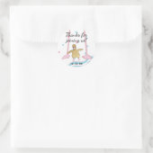 Stickers baby shower "Flamant rose bébé or & maman (Sac)