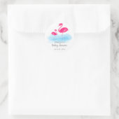 Stickers Baby shower Flamant rose rose (Sac)