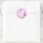 stickers baby shower flamingo rose Merci (Sac)