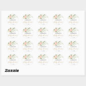 stickers baby shower floral or rose vif (Feuille)