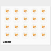 Stickers Baby shower Fox (Feuille)