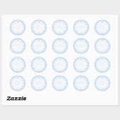 Stickers baby shower Garçon Bleu Faveur Coeur (Feuille)