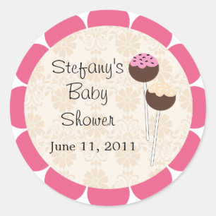 Stickers baby shower Gâteau Pops
