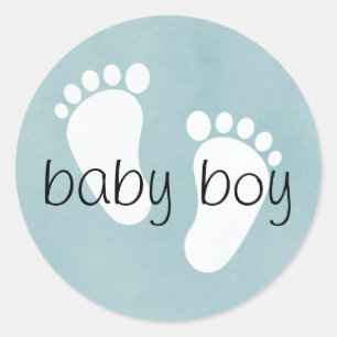 Stickers baby shower Genre Guess— Garçon