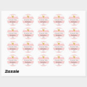 Stickers Baby shower Gold Heart Rose White Stripes (Feuille)