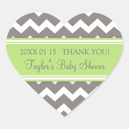 Stickers Baby shower Green Grey Favoriser les  (Devant)