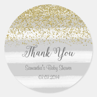 Stickers Baby shower Gris