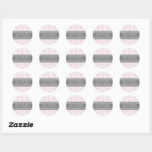 Stickers Baby shower gris-blanc Damas Favoriser (Feuille)