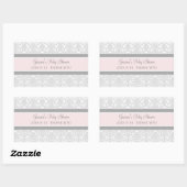 Stickers Baby shower gris-blanc Damas Favoriser (Feuille)