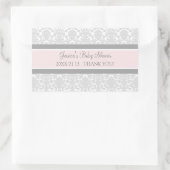 Stickers Baby shower gris-blanc Damas Favoriser (Sac)
