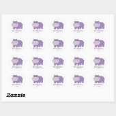 Stickers Baby shower Hippo (Feuille)