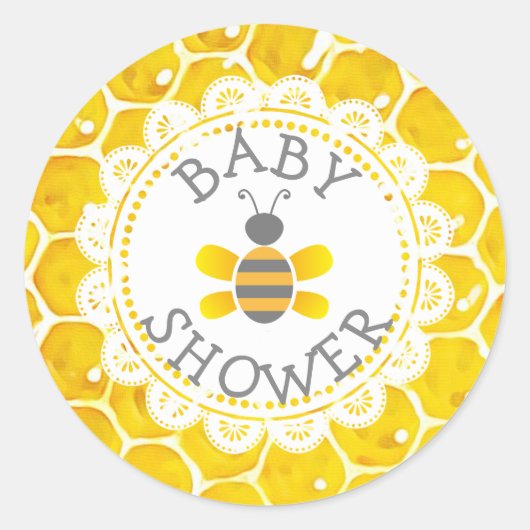 Stickers baby shower Honeybee à thème Honeypeb (Devant)