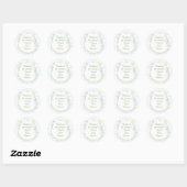 Stickers baby shower Jaune/Château 1 1/2" ou 3" (Feuille)