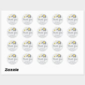 Stickers Baby shower Jaune Elephant Thème Cercle (Feuille)