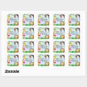 stickers baby shower Jungle Safari zoo (Feuille)