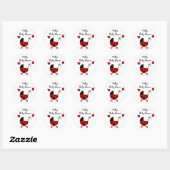 Stickers Baby shower Ladybug Étiquettes (Feuille)