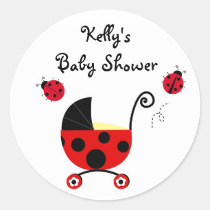 Stickers Baby shower Ladybug Étiquettes