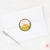 Stickers Baby shower Lion Safari Favoriser (Enveloppe)
